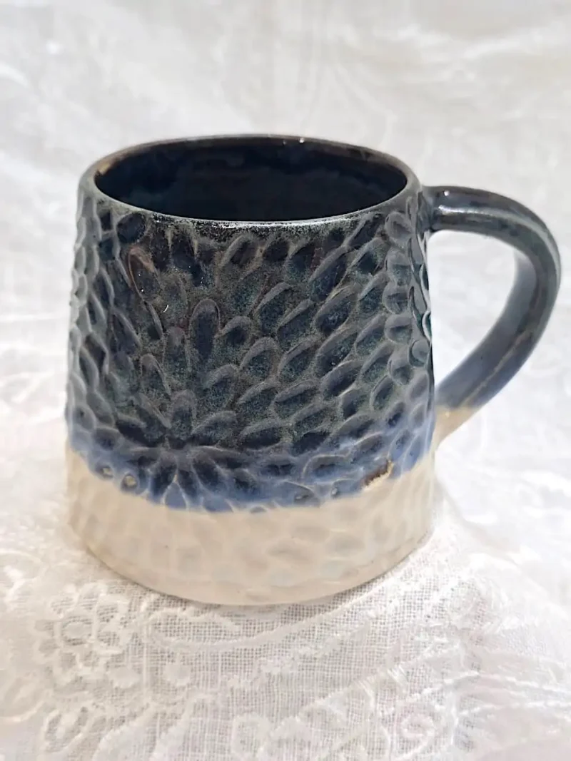 Textured Blue Coffee Mug