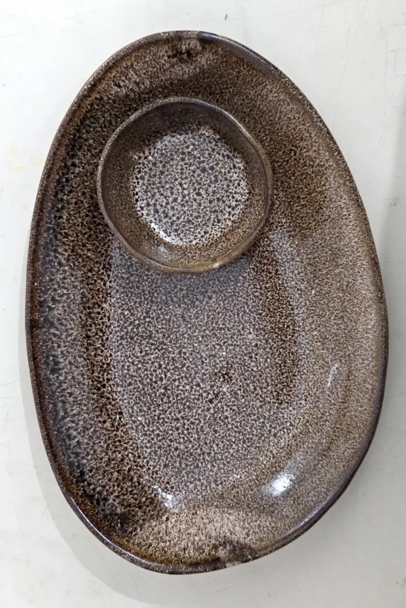 Dark Brown Clean Glazed Platter