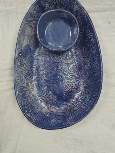 oceanic blue platter